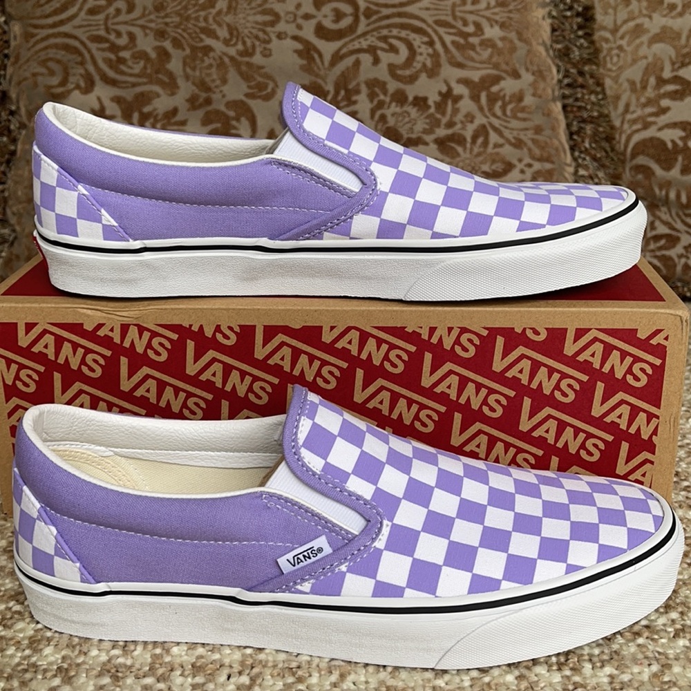 Vans Classic Slip On Checkerboard Violet Tulip WMNS - Picture 4 of 16